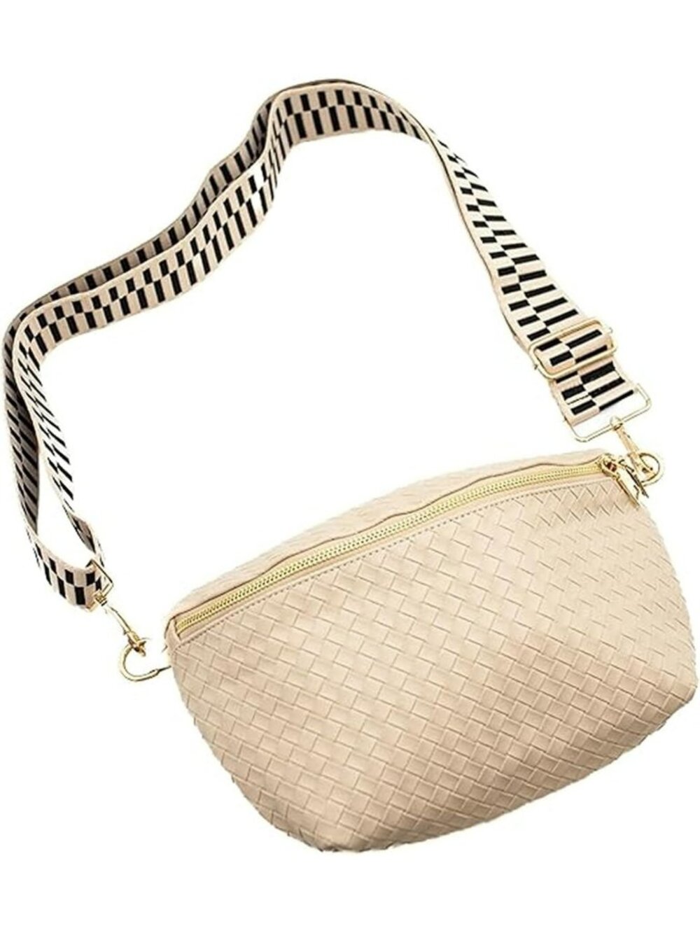 Chic Woven Crossbody Bag for Women | Vegan Leather Sling Handbag, Stylish